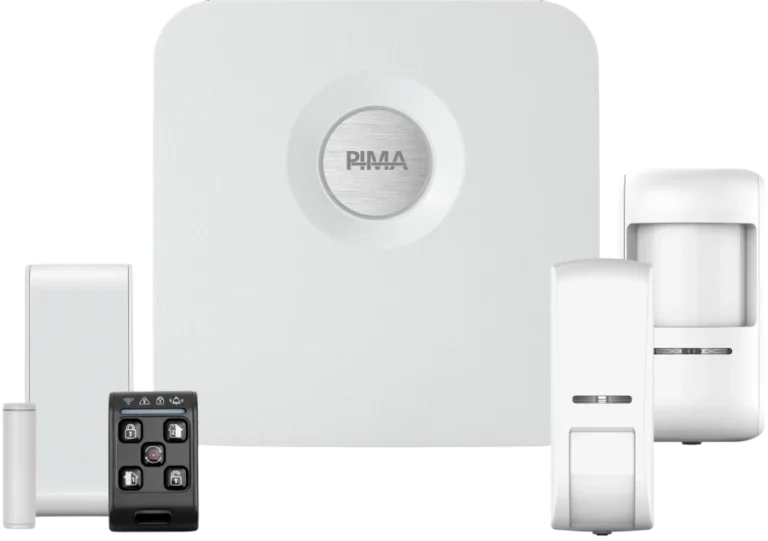 Sistema de alarma inalámbrico PIMA VISION con sus periféricos