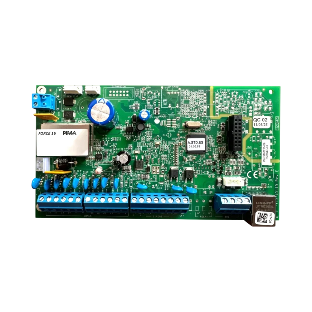 Tarjeta del panel de alarma híbrido PIMA Force 16